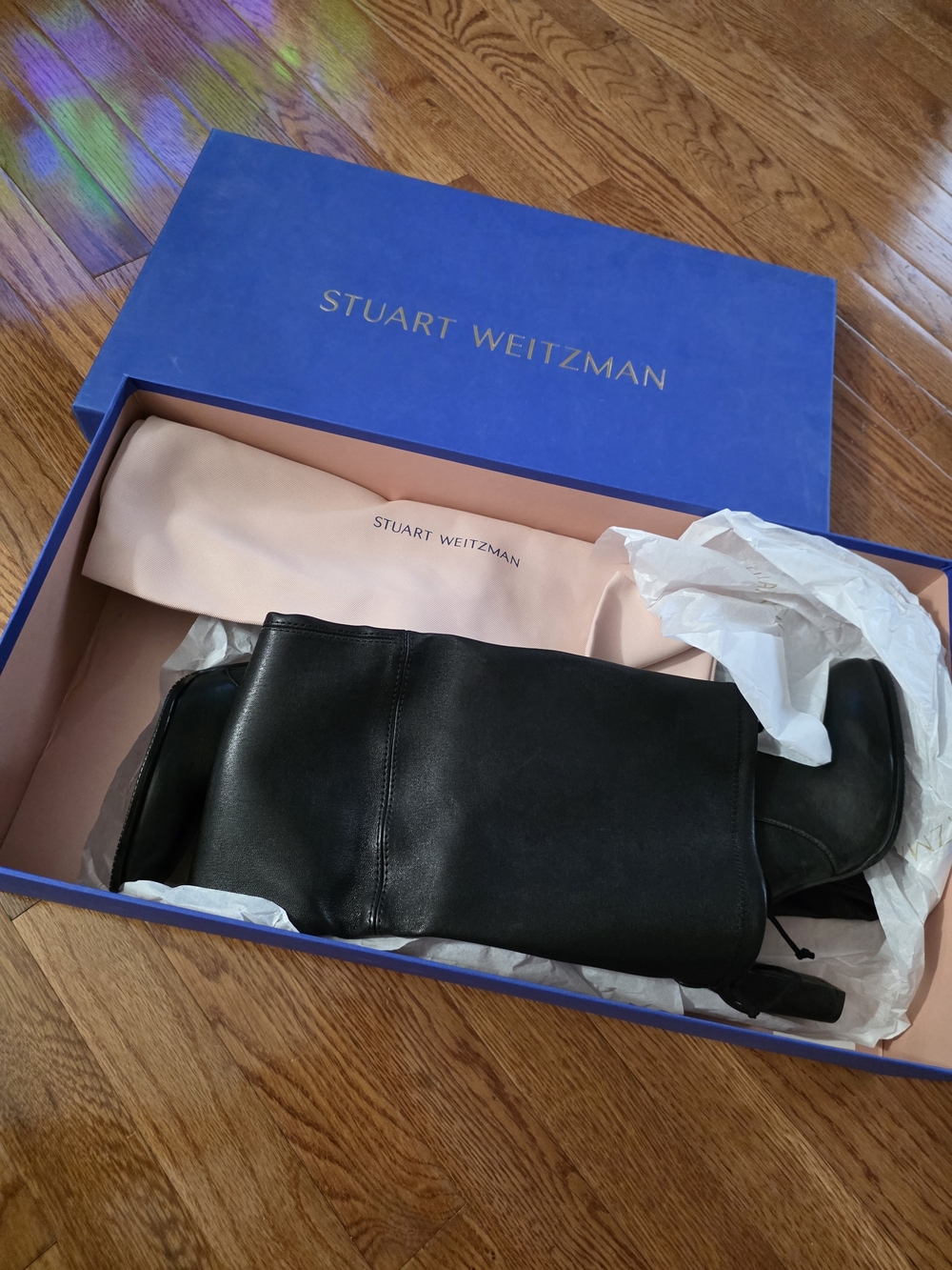 Stuart Weitzman Black Over-the-Knee Leather Boots